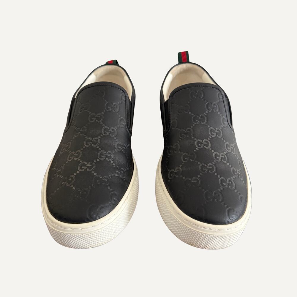 Size 9.5US - Gucci Men's Signature Embossed Slip-On Sneaker - Picture 2 of 7
